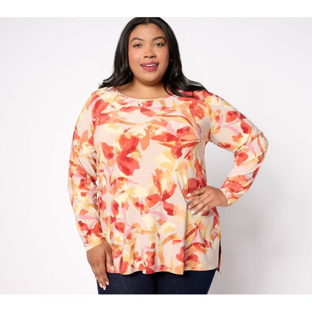DreamShaper by Miraclesuit Women's Top Sz XL Printed Italia Multi-colored